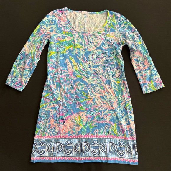 Lilly Pulitzer Beacon All Together Now Engineered Supima Cotton Jersey Dress/S - Picture 2 of 10